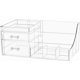 thumbnail image 1 of Acrylic Transparent Cosmetic Organizer with 2 Drawers, Cosmetic Display Cabinet for Dresser, Bathroom Counter, Countertop Bracket for Lipstick, Brush, 1 of 4