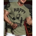 thumbnail image 2 of Gymish Happy Hour Deadlift Men’s Workout T-Shirt – Funny Weightlifting Gym Tee, Athletic Shirt for Men, 2 of 6