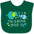 thumbnail image 3 of Inktastic My Glamma Loves Me Cute Elephants Boys or Girls Baby Bib, 3 of 4