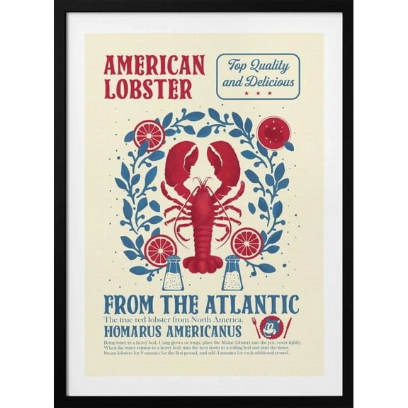 Lobster kitchen print Framed Art Modern Wall Decor