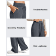 thumbnail image 4 of G4Free Smoofit Fleece Lined Wide Leg Sweatpants for Women Drawstring Thermal Casual Pants with Pockets, 4 of 7