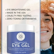 Eye Gel for Wrinkles and Dark Circles, Cream for Eye Bag Treatment, 1.7 Fl Oz by Pure Body Naturals