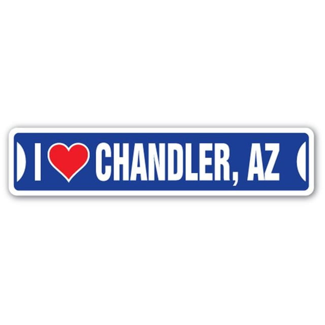 SignMission D-7-SSIL-Chandler Az Autocollant de Rue - J'aime Chandler&44; Arizona