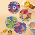 thumbnail image 2 of 4 Manteles Individuales Redondos Pintados Con Diamantes Con Soporte (ramo), 2 of 8
