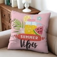 thumbnail image 4 of 16x16 Summer Ice Cream Pillow Covers, 2 Pcs Throw Pillow Covers , Colorful Popsicle Dots Square Pillow Covers, Decorative Farmhouse Linen Cushion Cases for Home Sofa Couch Bed Car, 4 of 7