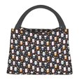 thumbnail image 1 of Lukts Sac à Lunch Motif Flocon de Neige Crème Cacao Chaud Petit Sac à Lunch Isolé pour Hommes Femmes Mini Boîte à Lunch Sac Isotherme Portable, Sac à Collation Réutilisable, 1 of 6
