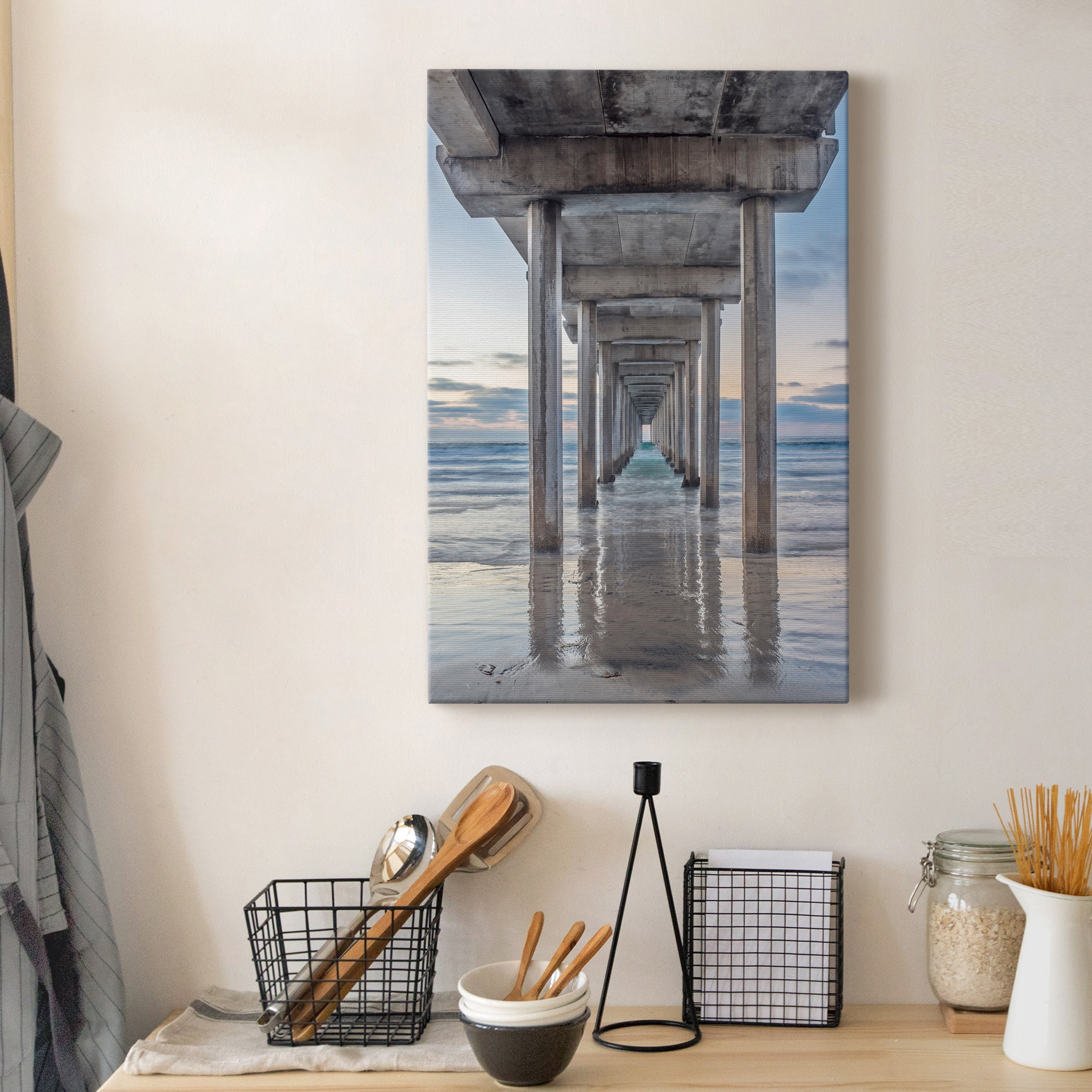 Scripps Pier Premium Gallery Wrapped Canvas - Ready to Hang - 32 x 48
