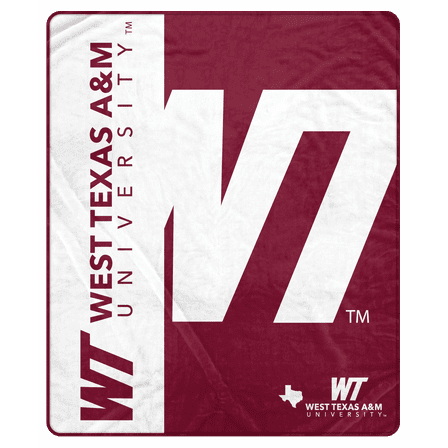 NCAA West Texas A&M Buffaloes 50x60 Inch Ultra Soft Tailgate Throw