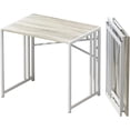 thumbnail image 3 of Folding Computer Desk inch Writing Gaming Computer Camping Desk  No Assembly Required Home Office Table  Mahogany, 3 of 3
