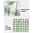 thumbnail image 5 of Swag Curtains, Spring Country Green Buffalo Plaid Rod Pocket Kitchen Curtains Valances Tier Curtains Swag Valance Curtains for Bedroom Living Room 36" x 36", 2 Panels, 5 of 6