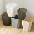 thumbnail image 2 of Rubbish Bin Large Opening No Lid Strong Loading Simple Style Square Kitchen Bathroom Living Room Striped Trash Can for Car, 2 of 12