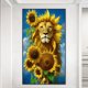 thumbnail image 1 of Cuadros Decorativos Pintura de diamante 5D DIY Taladro redondo completo Girasol León Decoración para el hogar (NH3656) Wdftyju embutido en tela, 1 of 7