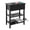 Black, variant on Fluted Nightstand with Charging Station,Night Stand with Drawer & 2 Open Storage Shelves, Side Table for Bedroom Small Space Living Room Entryway