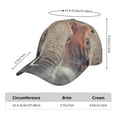 thumbnail image 3 of Yiaed Elephant in Smoke Print Cap Adjustable Size for Running Workouts and Outdoor Activities All Seasons, 3 of 5