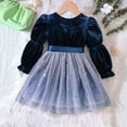 thumbnail image 4 of LNMQLPDBS Tulle Gown Girls Dresses Size 10-12 Red Dress for Girls Baby Christmas Clothes 4t Winter Clothes Girl Kids Christmas Size 6 Girls Clothes, Blue 3-4 Years, 4 of 5