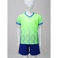 thumbnail image 2 of TSSOE Soccer Uniforms for Kids Boys Football Jersey V Neck Practice T Shirt and Sport Shorts Set Team Fluorescent Green XXS, 2 of 6