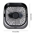 thumbnail image 6 of 360° Rotatable USB Rechargeable Fan - 3 Speeds, Wall Mount & Table Stand, Portable Cooling for Home Office Travel, ABS, 16.2x14.7cm, 3.7V Low Noise, 6 of 7