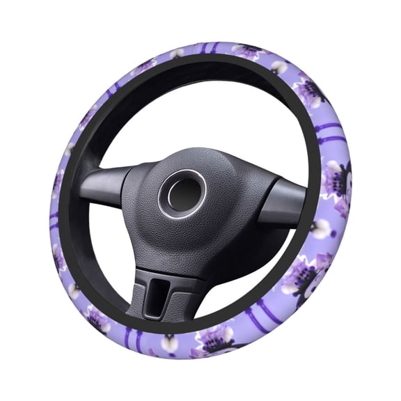 Kuro-mi Steering Wheel Cover Non-Slip Auto Steering Wheel Protector Car Accessories Universal Fit 15 Inches For Men Women