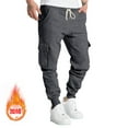 thumbnail image 4 of Diufon Jogger Pants for Men Fall Winter Fleece Thickened Warm Sweatpants Elastic Waist Drawstring Cargo Pant, 4 of 7