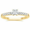 thumbnail image 2 of Classic Moissanite Diamond Engagement Ring 1.25 Carat With 18K White Gold Plating, Promise Ring, Anniversary Ring, 2 of 3