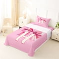 thumbnail image 5 of Erosebridal Letter H Monogrammed Twin Sheet Sets,Pink Girly Bowknot Princess Bedding For Bows Lover 3pcs, 5 of 6