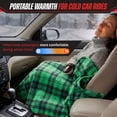 thumbnail image 4 of Stalwart 12V Electric Heated Blanket for Car, Truck, or RV (Green Plaid), 4 of 8