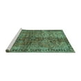 thumbnail image 2 of Ahgly Company Machine Washable Indoor Rectangle Oriental Turquoise Blue Traditional Area Rugs, 8' x 12', 2 of 4