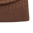 thumbnail image 6 of Wrtxtat Men's Slim Fit Sweater Cable Knit Solid Color Knitted Pullover Autumn Fashion Midweight Warm Tops Stretchable Crewneck Top Coffee XL, 6 of 6