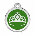 thumbnail image 2 of K9 Palace RedDingo Étiquette d'Identité pour Animaux en Émail, Petit, Couronne, Vert, 2 of 4