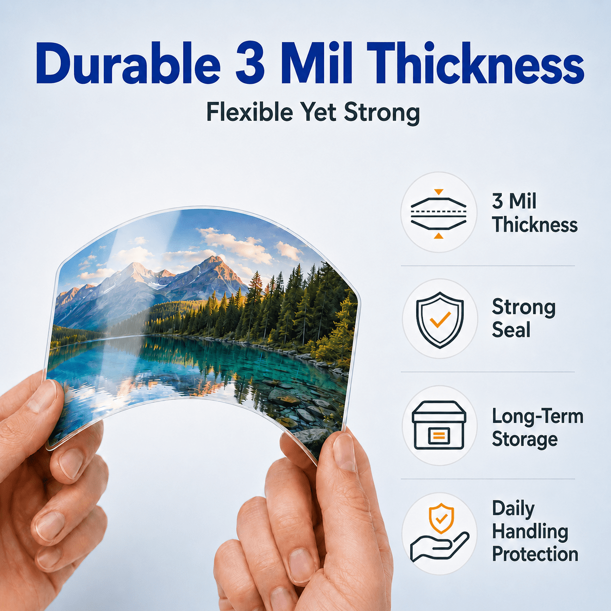 100 Pack Thermal Laminating Pouches, Clear Laminating Sheets 3Mil, A4 30 Pcs, A5 20 Pcs, A6 50 Pcs