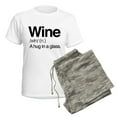 thumbnail image 5 of CafePress - Wine A Hug In A Glass Women's Light Pajamas - Women's Short Sleeve Print T-Shirt and Pants Light Cotton Pajama Set, 5 of 7