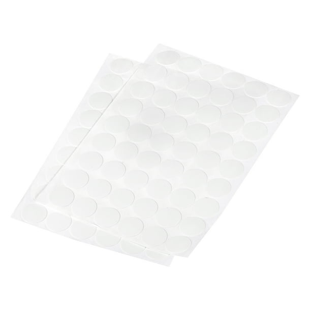 Tornillos Agujeros Tapa Pegatinas, 21mm Diámetro PVC Auto Adhesivo Cubiertas Tapas para Madera Muebles Gabinete Estante Armario, Blanco 4 Hoja/216uds