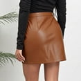 thumbnail image 6 of Sngxgn Basic Versatile Stretchy Elastic Waist Flared Casual Mini Skater Skirt/Pleated Skirt for Women(Khaki,L), 6 of 7