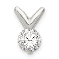 thumbnail image 1 of 925 Sterling Silver Cubic Zirconia Cz Pendant Floating Open Chain Slide Necklace Charm, 1 of 6