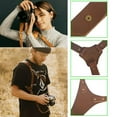 thumbnail image 2 of Camera Strap Leather Double Shoulder Leather Harness Strap Photography Gear For Dslr/slr Camera (br, 2 of 5