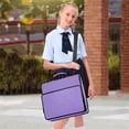thumbnail image 6 of ALAZA Zipper Binder Light Purple 3 Ring Trapper Keeper File Folder Organizer Bag, 6 of 8