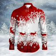 thumbnail image 2 of Camisa de moda para hombre 2024 con solapa de manga larga, estampado de alce, fuegos artificiales, coloridos y transparentes, suaves y cómodas, para hombre, tallas grandes, 2 of 5
