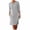 Gray, variant on Xuniizn Long Sleeve Dress for Women, Plus Size Solid Color Knee Length Button Crew Neck Dress with Pockets, Soft Comfortable Casual Dress