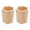 thumbnail image 1 of Miangastore Wood Brush Pot Plastic 2Pcs 3.9In, 1 of 9