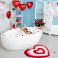 thumbnail image 3 of Pompotops Valentine's Day Heart Shaped Bath Mat Rug Floor Mat Non Slip Bathroom Floor Mat Entrance Decorative Mat for Bathroom Kitchen Living Room Home Decor, 3 of 4