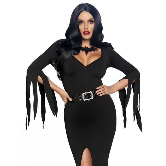 Leg Avenue Immortal Morticia Mistress of the Dark Women's Halloween Fancy-Dress Costume for Senior, XL