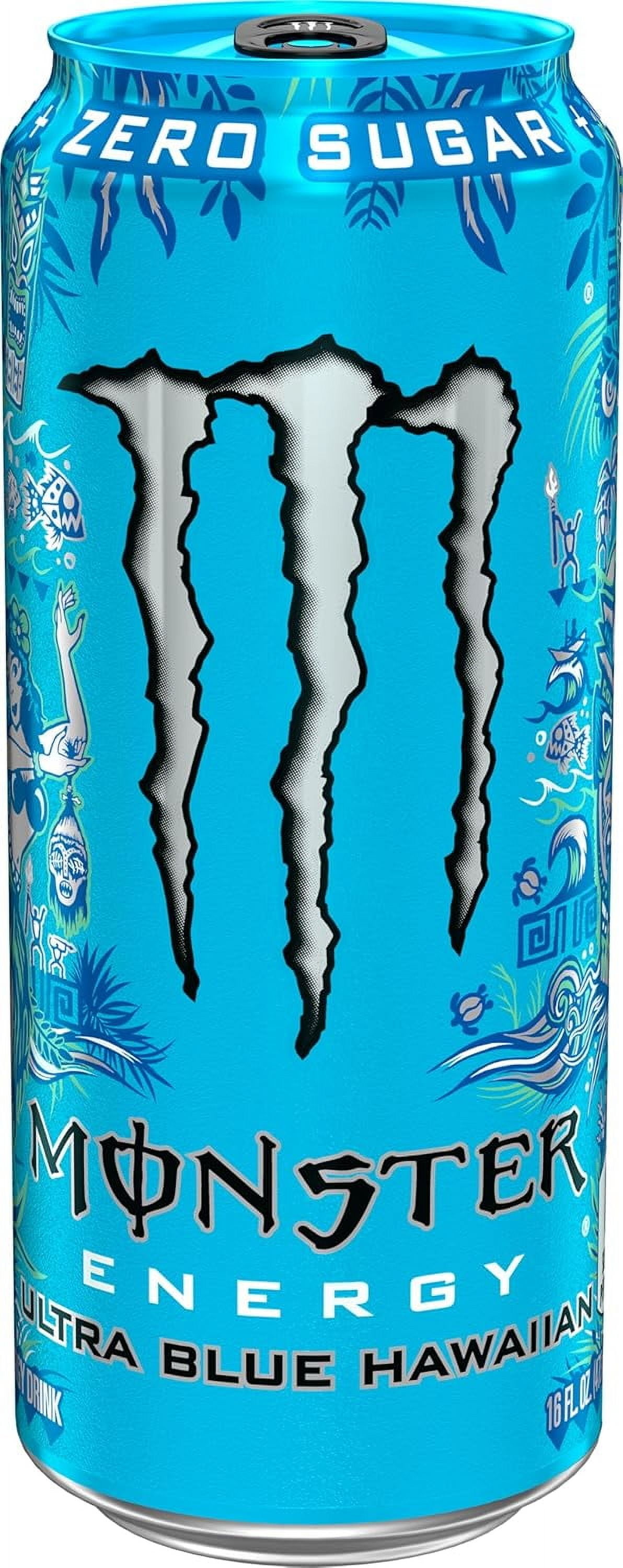Monster Zero Ultra Variety: Zero Ultra, Ultra Red, Ultra Violet, Ultra Blue, Sunrise, Paradise, Rosa, Fiesta, 16 Ounce (Pack Of 16) And Stinger Orange Blossom Chews