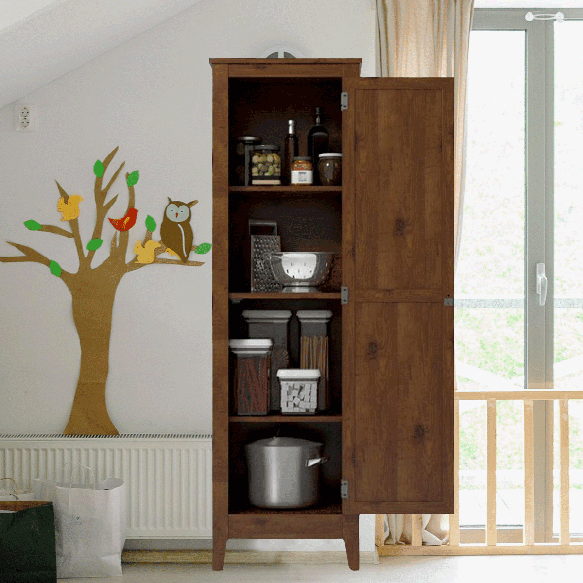 Single door storage pantry deals