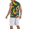 thumbnail image 2 of Honeii Banana And Avocado print basktball shirt for men and women, Unisex basketball jersey for Theme party-Small, 2 of 6