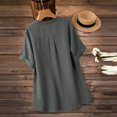 thumbnail image 4 of Endives Womens Linen Shirts Short Sleeve Womens Shirt Blouses Thin Breathable Summer Trendy Grey, 4 of 6