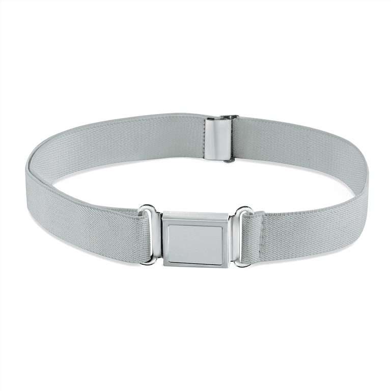 Buyless Fashion Kids Boys Toddler Adjustable Elastic Dress Stretch Belt with Flat Magnetic Buckle - 5099-Gray Buyless Fashion Kids Boys Toddler Adjustable Elastic Dress Stretch Belt with Flat Magnetic Buckle - 5099-Gray