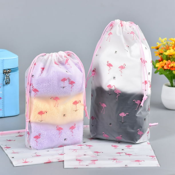 Bolsa de embalaje para toallas de lavado, bolsa con cordón esmerilado, bolsa para calcetines, ropa interior, bolsillo, bolsa para colgar para guardar zapatos de viaje gruesa