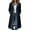 Black, variant on Women's Knit Denim Blazer Jacket Spliced Contrast Trim Button Front Lapel Collar Long Sleeve Casual Dressy Vintage Spring Fall Jean Outerwear White