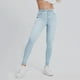 thumbnail image 4 of Gibobby Pantalones para mujer Pantalones vaqueros clásicos para mujer Pantalones de lápiz de mezclilla azul de cintura alta delgados ocasionales Pantalones(Azul claro,CH), 4 of 5