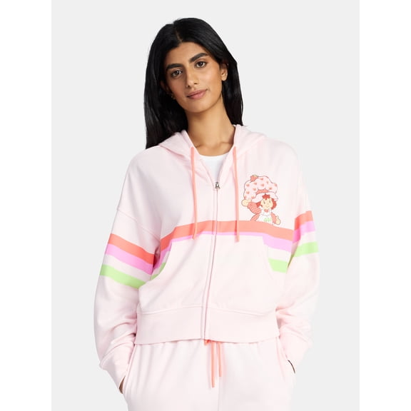 Strawberry Shortcake, Junior's Graphic Zip Hoodie, Sizes XXS-XXL